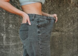 Woman Wearing Larger Pants
